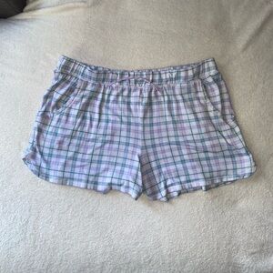 Plaid pajama bottoms